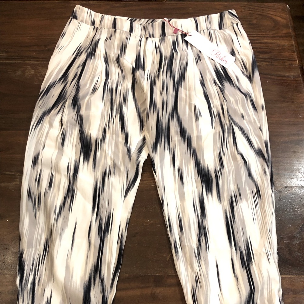 Parker streak NEW silk pants size 6 NWT